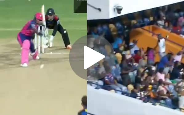 [Watch] WI Young Sensation Alick Athanaze Slams Flat-Six Deep Into The Stands In CPL 2024